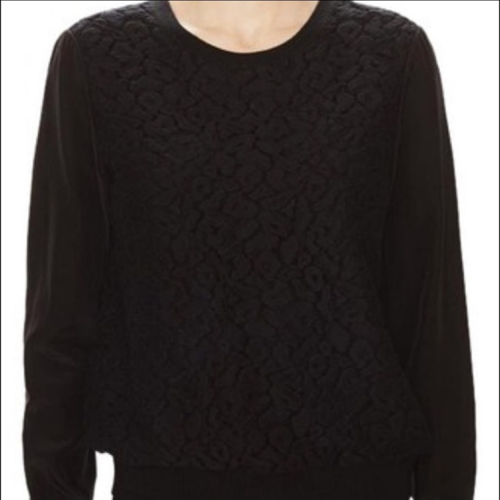 Vince | Black Leopard Blouse - Picture 2 of 8